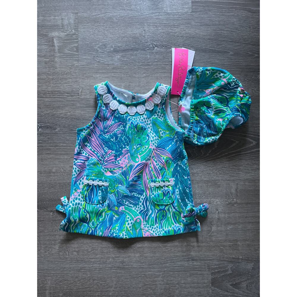 Lilly Pulitzer Blue and Green Kids Matching Set